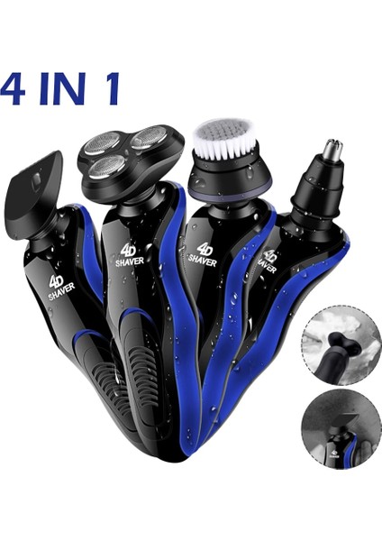 Bir Stil Belirle USB Elektrikli Tıraş Makineleri Tıraş Makinesi Sakal Jilet 4d 3 Bıçaklı Sakal Burun Saç Düzeltici Makası Erkek Yüzü Için Şarj Edilebilir (Yurt Dışından) modelleri