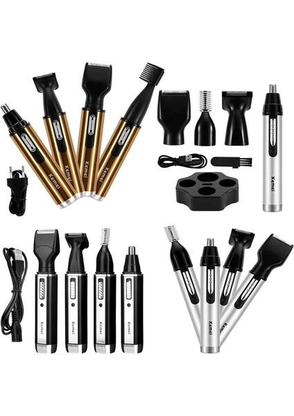 Paket A USB Şarj Edilebilir Kulak Kaş Sakal Burun Çok Fonksiyonlu Tıraş Makinesi (Yurt Dışından)