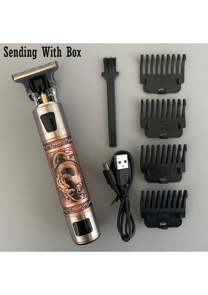Ejderha LCD Stili Clipper Tıraş Saç Kesme Makinesi Razor Tondeuse Elektrikli Tıraş Makinesi Erkekler Için Sakal Elektrikli Tıraş Makinesi Erkekler Için Vintage T9 Düzeltici (Yurt Dışından)