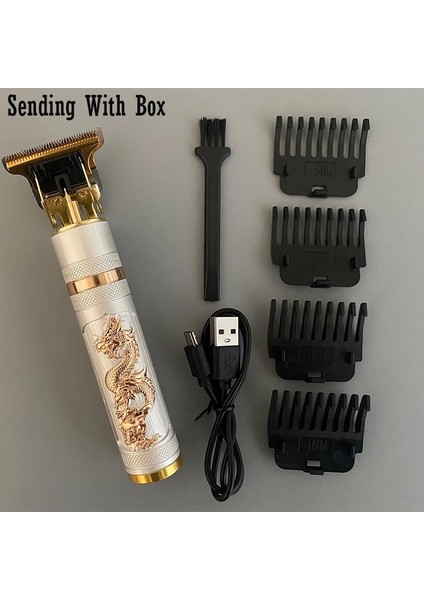 Beyaz Ejderha Tarzı Clipper Tıraş Saç Kesme Makinesi Razor Tondeuse Elektrikli Tıraş Makinesi Erkekler Için Sakal Elektrikli Tıraş Makinesi Erkekler Için Vintage T9 Düzeltici (Yurt Dışından)