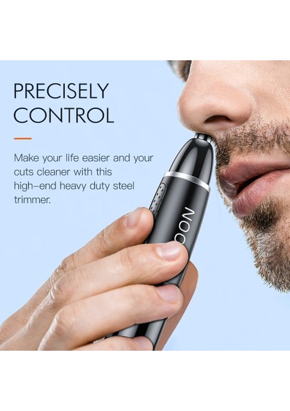 Siyah Stil Erkekler Için 4 In 1 Burun ve Kulak Düzeltici Burun Saç Düzeltici Kaldırma Burun Tıraş Makinesi Saç Kesimi Jilet Burun Epilatör Clipper Nodüler Eliminator (Yurt Dışından)