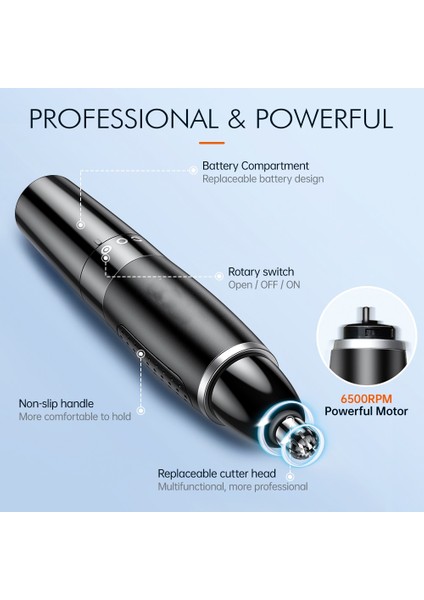 Siyah Stil Erkekler Için 4 In 1 Burun ve Kulak Düzeltici Burun Saç Düzeltici Kaldırma Burun Tıraş Makinesi Saç Kesimi Jilet Burun Epilatör Clipper Nodüler Eliminator (Yurt Dışından)