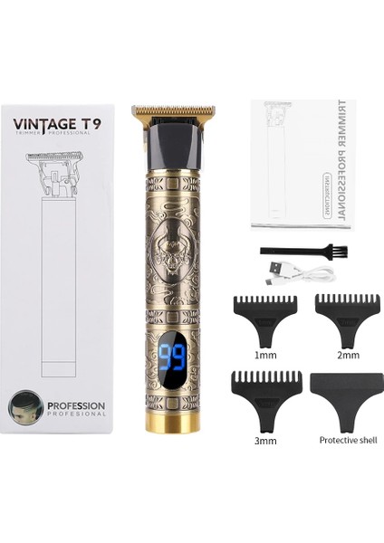 H Tıraş Makinesi Stilini Ayarla LCD Elektrikli Saç Kesme Makineleri USB Şarj Edilebilir Tıraş Makinesi Sakal Düzeltici Profesyonel Erkekler Saç Kesme Makinesi Sakal Berber Saç Kesimi (Yurt Dışından)