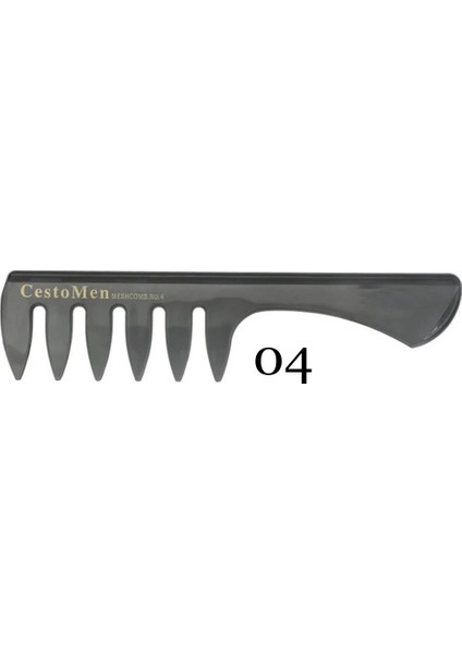 No.4 Tarzı Yeni Geniş Dişler Dayanıklı Saç Fırçası Çatal Tarak Erkekler Sakal Kuaförlük Fırça Berbershop Şekillendirici Aracı Salon Kullanım Malzemeleri (Yurt Dışından)