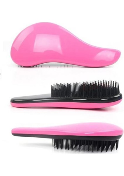 Pembe Stil Anti-Statik Masaj Saç Fırçası Profesyonel Şekillendirici Düğüm Tarak Arapsaçı Detangle Duş Kıvırcık Saç Fırçası Tarak Salon Saç Aksesuarları (Yurt Dışından)