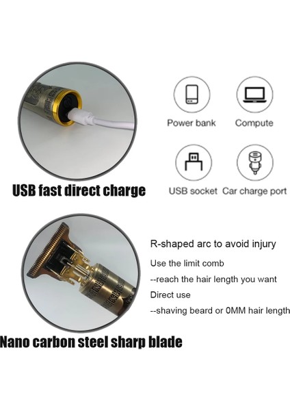 Ejderha LCD Stili Clipper Tıraş Saç Kesme Makinesi Razor Tondeuse Elektrikli Tıraş Makinesi Erkekler Için Sakal Elektrikli Tıraş Makinesi Erkekler Için Vintage T9 Düzeltici (Yurt Dışından)