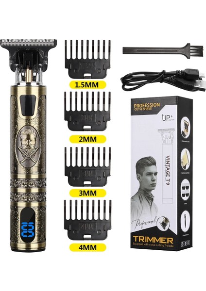 No.12 Tarzı Saç Kesme Makinesi Erkek Tıraş Makinesi T9 Saç Kesme Makinesi Düzeltici T-Outliner Elektrikli USB Şarj Edilebilir Saç Kesme Makinesi Profesyonel (Yurt Dışından)