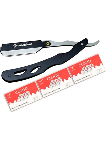 1 Jilet 30 Bıçak Stili Univinlions Manuel Tıraş Makinesi Düz Kenar Paslanmaz Çelik Keskin Berber Jilet Katlanır Tıraş Bıçağı Tıraş Sakal Kesici Bıçaklı (Yurt Dışından) modelleri