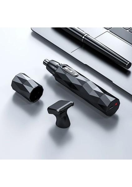 Çift Bıçak Siyah Stil Elektrikli Tıraş Burun Kulak Düzeltici Güvenli Yüz Bakımı Erkekler Için Şarj Edilebilir Burun Saç Düzeltici Tıraş Epilasyon Jilet Sakal (Yurt Dışından)