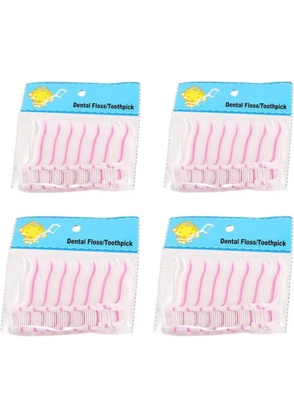 Fildişi Tarzı Tek Kullanımlık Diş Ipi Temizleme Diş Çubuğu 7.5cm Flok Diş Arası Fırça Flosser Diş Temizleme Ağız Hijyeni (Yurt Dışından)