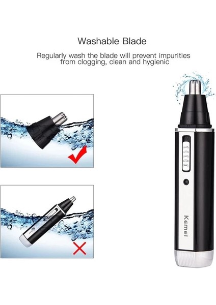 Paket Stili Var Profesyonel Elektrikli Şarj Edilebilir Burun ve Kulak Saç Düzeltici Tıraş Makinesi Erkekler Için Tapınak Kesim Kişisel Bakım Araçları (Yurt Dışından) fırsatları