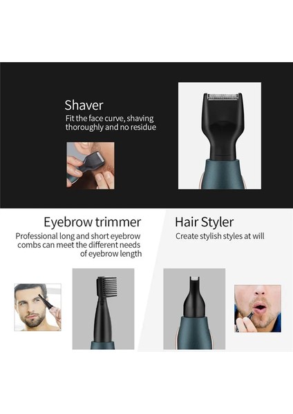 RS044L Stili 5 IN1ELEKTRIKLI Burun Kulak Saç Düzeltici Erkekler Şarj Edilebilir Sakal Düzeltici Yüz Kaş Epilasyon Favoriler Şekillendirici Saç Düzeltici 53 (Yurt Dışından) modelleri