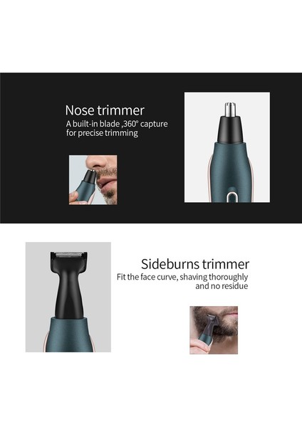 RS044L Stili 5 IN1ELEKTRIKLI Burun Kulak Saç Düzeltici Erkekler Şarj Edilebilir Sakal Düzeltici Yüz Kaş Epilasyon Favoriler Şekillendirici Saç Düzeltici 53 (Yurt Dışından) indirimleri