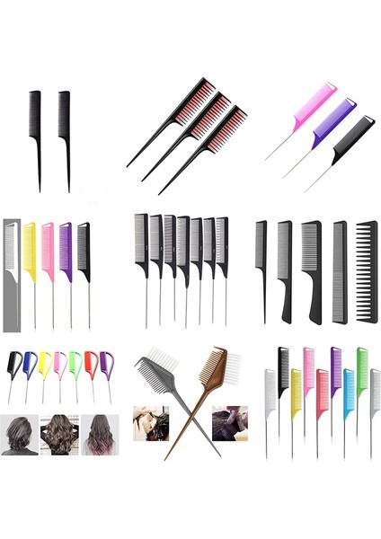 Şampanya Tarzı Sivri Kuyruk Yumuşak Tarak Ince Diş Saç Şekillendirici Taraklar Isıya Dayanıklı Pin Sıçan Kuyruğu Tarak Ayrı Ayrılık Salon Boyama Kuyruk Tarak (Yurt Dışından) modelleri