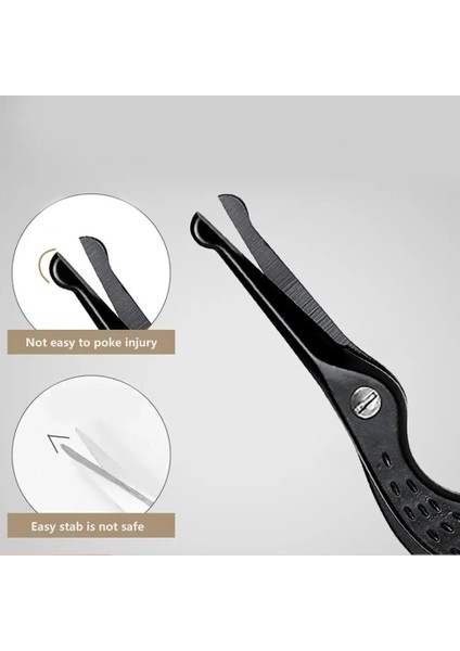 Siyah Stil Güvenli Burun Tüy Dökücü Veya Düzeltici Çelik Mini Taşınabilir Kaş Sakal Veya Yuvarlak Kavisli Güvenlik Veya (Yurt Dışından) indirimleri