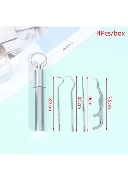 Nude Tarzı Yeniden Kullanılabilir Kürdan Seyahat Meyve Çatalı Kürdan Diş Temizleme Diş Ipi (Yurt Dışından)