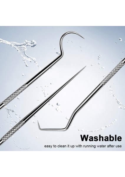 3 Types Portable Toothpicks Stainless Steel Tooth Pick Sticks Pocket Toothpick With Holder For Teeth Cleaning Teeth Care Tools (Yurt Dışından) modelleri