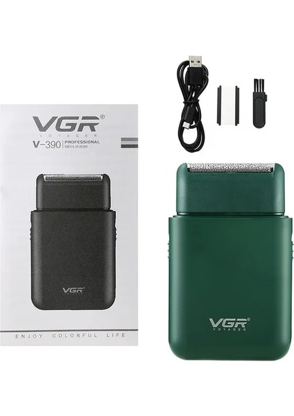 Yeşil Stil Vgr Elektrikli Tıraş Makinesi Erkekler Için Elektrikli Tıraş Bıçağı Taşınabilir Su Geçirmez Pistonlu Sakal Düzeltici Tıraş Makinesi 2021NEW Desen V390 (Yurt Dışından)