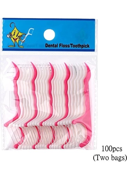 100 Adet Tarzı Lot Tek Kullanımlık Temizlik Diş Ipi Interdental Fırça Diş Sopa Kürdan Ağız Sağlığı Temizleme Diş Ipi Araçları (Yurt Dışından)
