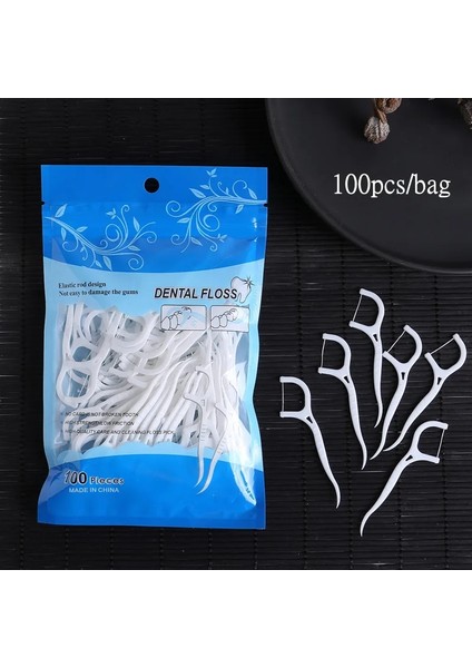 100 Adet Tarzı Lot Tek Kullanımlık Temizlik Diş Ipi Interdental Fırça Diş Sopa Kürdan Ağız Sağlığı Temizleme Diş Ipi Araçları (Yurt Dışından)