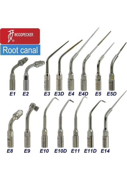 E1-1pc Tarzı Ağaçkakan Dental Ultrasoaler Kanal Uçları Endodonti Ucu E1 E2 E3 E3D E4 E4D E5 E5D E8 E9 E10 E10D E11D E14 Uds Ems (Yurt Dışından)