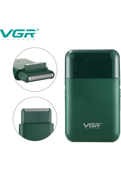Kutu Tarzı Var Vgr Araba Jilet Taşınabilir Jilet Erkek Elektrikli Mini Jilet Itin Beyaz Pistonlu Tıraş (Yurt Dışından)