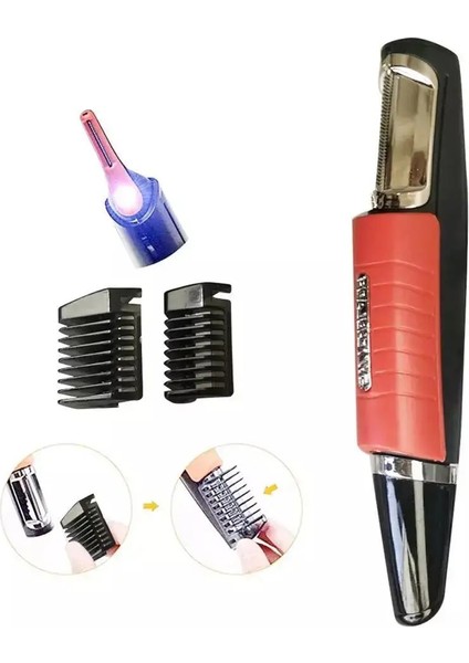 Mikro Hassas Kaş Kulak Burun Düzeltici Kaldırma Makası Tıraş Makinesi Kişisel Elektrikli Yüz Bakımı Saç Düzeltici ile LED Işık (Yurt Dışından)