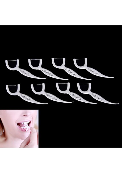 Ack Tek Kullanımlık Diş Pensesinde Interdental Fırça Diş Çubuğu Kürdan Flok Ağız Bakımı Plastik Kürdan (Yurt Dışından)