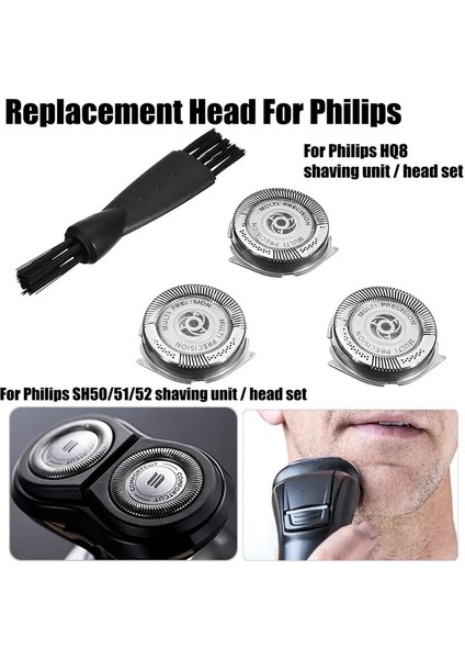 Philhare Blade Için 3 Adet Yedek Tıraş Başlığı Fırça Gönder (Yurt Dışından)