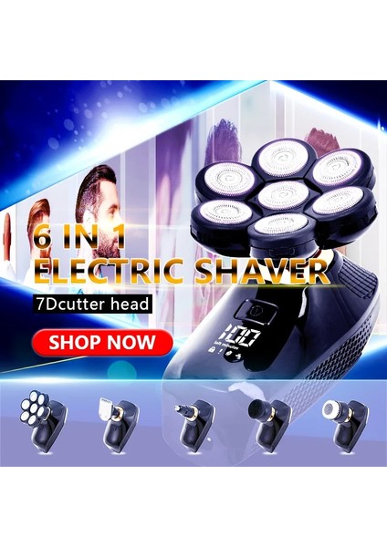 Siyah-2 Adet Tarzı Yedek Elektrikli Tıraş Makinesi Başlığı Elektrikli Tıraş Makinesi 7d Bağımsız Olarak 7 Kesici Yüzer Başlık Su Geçirmez Paslanmaz Çelik Tıraş Bıçağı (Yurt Dışından) fiyatları