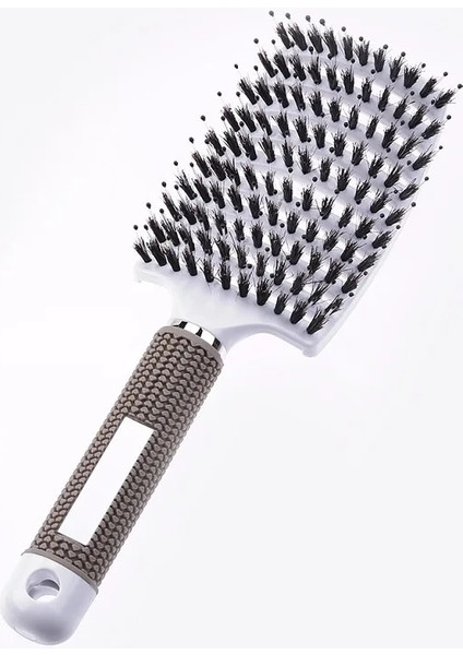 Saç Stili ile Beyaz Saç Derisi Masaj Tarak Saç Fırçası Kıl Naylon Kadın Islak Kıvırcık Detangle Saç Fırçası Salon Kuaförlük Şekillendirici Araçları (Yurt Dışından)