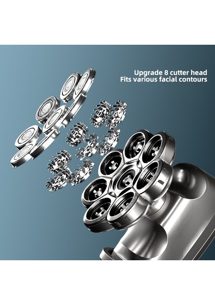 8d Kesici Kafa Stili Clipper 8d Erkekler Için Elektrikli Tıraş Makinesi Saç Kesme Makinesi Erkek Altısı Bir Arada Jilet Çoklu Tıraş Makinesi Sakal Saç Düzeltici (Yurt Dışından)