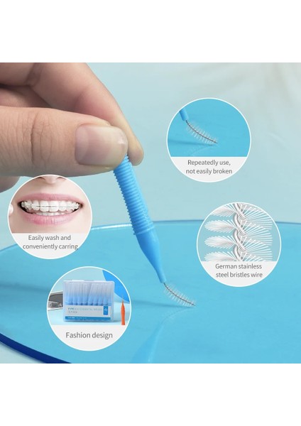 Mavi Stil Y-Kelin Interdental Ince Fırça Dişler Yumuşak Diş Alır Diş Ipi Temizleme Aracı Ağız Hijyeni (Yurt Dışından) indirimleri