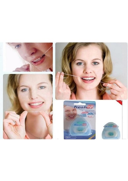 50M Mikro Balmumu Nane Aroması Diş Pensesinde Interdental Fırça Diş Çubuğu Kürdan Flok Ağız Hijyeni Temiz Tel L0027 (Yurt Dışından)