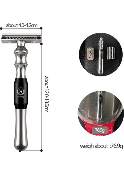 Sr-Siyah Stili Titan Yüksek Li Tıraş Jilet Erkekler Için Güvenlik Jilet, Metal Sap, Tıraş Için Değiştirilebilir Bıçaklı Tıraş Makinesi (Yurt Dışından) fiyatları