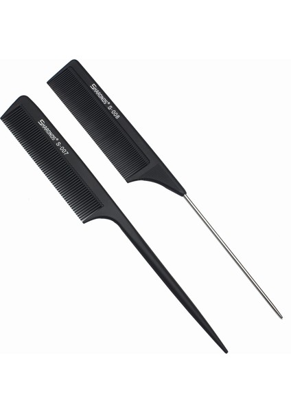 No.7 Tarzı Berber Kuaförlük Ucu Tarak Anti-Statik Siyah Ucu Tarak Saç Kesimi Şekillendirici Tarak Kıvırcık Saç Ev Seçim Tarak (Yurt Dışından) fırsatları