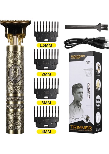 No.77 Stili 2021 USB Saç Düzeltici Elektrikli Saç Kesme Makinesi Akülü Tıraş Makinesi Erkekler Için Sakal Düzeltici Berber Kesme Makinesi T-Outliner Tıraş Makinesi (Yurt Dışından)