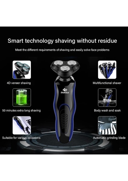 F LCD Ekran Stilini Ayarla 4 1 Elektrikli Tıraş Makinesi Erkekler Için Şarj Edilebilir Yıkanabilir 3 Bıçak Sakal Saç Tıraş Makinesi Yedek Kafa Elektrikli Tıraş Bıçağı (Yurt Dışından)