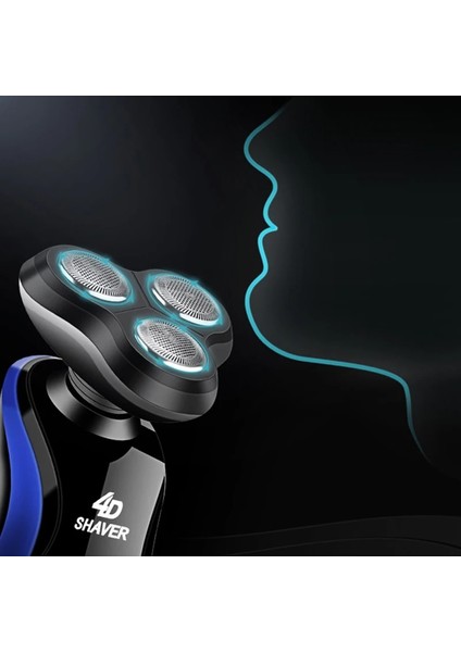 F LCD Ekran Stilini Ayarla 4 1 Elektrikli Tıraş Makinesi Erkekler Için Şarj Edilebilir Yıkanabilir 3 Bıçak Sakal Saç Tıraş Makinesi Yedek Kafa Elektrikli Tıraş Bıçağı (Yurt Dışından)