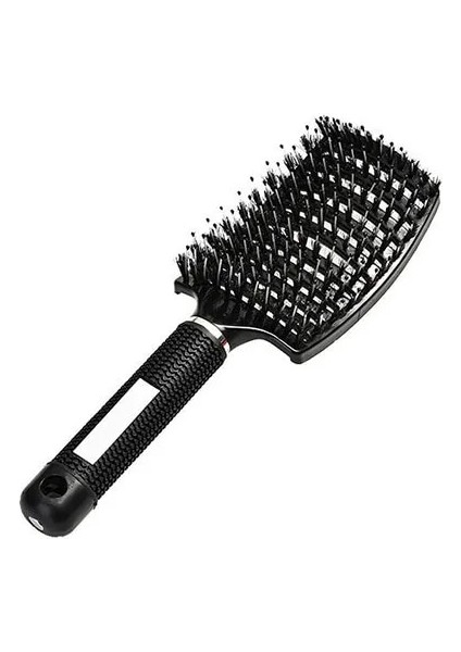 Siyah Stil Masaj Tarak Saç Derisi Saç Fırçası Kıl Naylon Kadınlar Islak Kuru Kıvırcık Detangle Saç Fırçası Salon Kuaförlük Şekillendirici Aracı Dropship (Yurt Dışından)