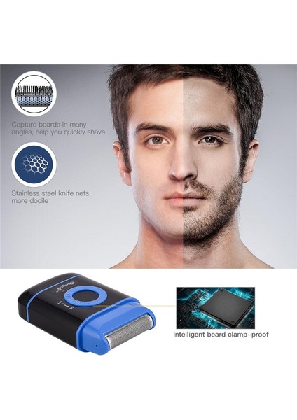 RC383 Stili Elektrikli Pistonlu Tek Bıçak Sakal Trim Tıraş Makinesi Erkekler Mini Vücut Jilet Tapınak Tıraş Makinesi Düzeltici Bıçak Keskin Kafa Barbeador (Yurt Dışından)