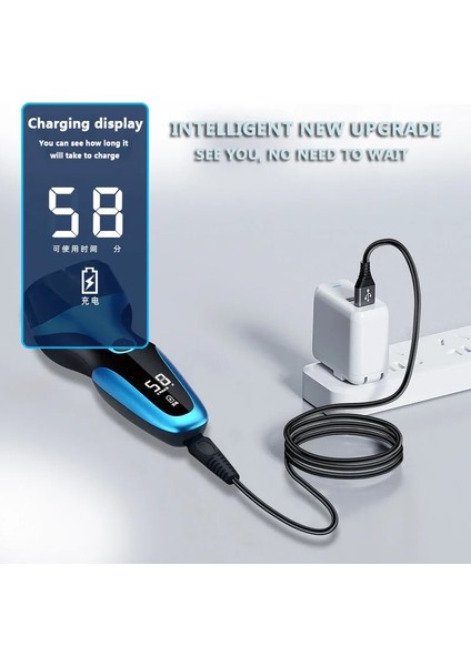 Gri Stil Erkekler Için LCD Ekranlı Elektrikli Tıraş Makinesi USB Şarjlı Sakal Düzeltici Erkekler Için Tıraş Erkek Tıraş Makinesi Düzeltici (Yurt Dışından) fırsatları