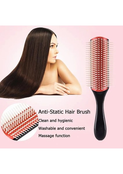 Pembe Tarzı 1 Adet Yeni Saç Şekillendirici Fırça Buğday Samanı Detangle Saç Fırçası Salon Kuaförlük Düz Kıvırcık Saç Tarak Arapsaçı Saç Masajı Fırça (Yurt Dışından)