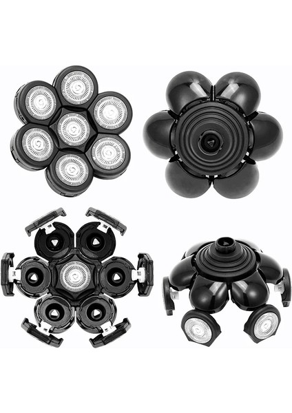 Siyah-2 Adet Tarzı Yedek Elektrikli Tıraş Makinesi Başlığı Elektrikli Tıraş Makinesi 7d Bağımsız Olarak 7 Kesici Yüzer Başlık Su Geçirmez Paslanmaz Çelik Tıraş Bıçağı (Yurt Dışından) fırsatları