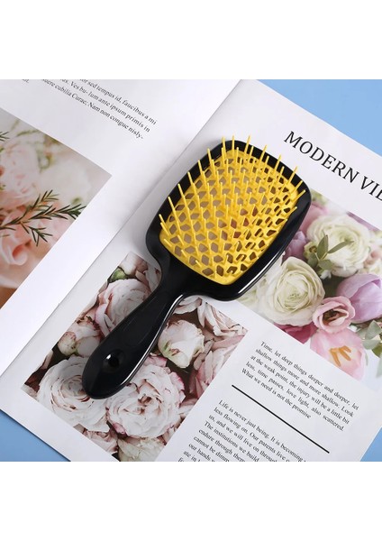 Siyah Kırmızı Stil Geniş Diş Hava Yastığı Tarakları Ev Salon Kuaförlük Şekillendirici Masaj Tarak Kadın Saç Derisi Masaj Tarak Saç Fırçası Oyma (Yurt Dışından) fırsatları