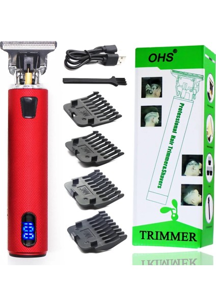 Kırmızı Stil 2022 Vintage T9 Elektrikli Tıraş Makineleri Saç Düzeltici Berber Saç Kesme Makinesi Akülü Saç Kesme Makinesi Sakal Erkek Jilet Setleri Kiti Moser (Yurt Dışından)