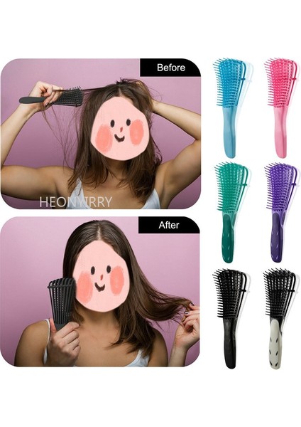 Stely B Mavi Tarzı Kuaförlük Saç Ahtapot Tarak Kıvırcık Saçlar Için Dolaşık Açıcı Fırça Kadın Ev Masajı Düğümsüz Tarak (Yurt Dışından) modelleri