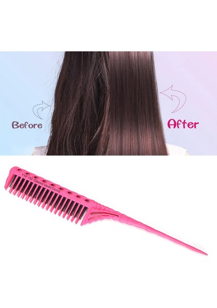 Kırmızı Stil Anti-Statik Salon Saç Fırçaları Kızlar At Kuyruğu Tarak Dayanıklı Kuaförlük Tarak Boyama Fırçası Plastik Sivri Kuyruk Saç Şekillendirici Tarak (Yurt Dışından)