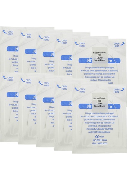 10PACKS-020 Alt Stil Evrensel Üst Elastik Niti Ovoid Form Beyaz Kaplamalı Ark Teli Boyutları Diş Ortodonti Için Üst Alt (Yurt Dışından)