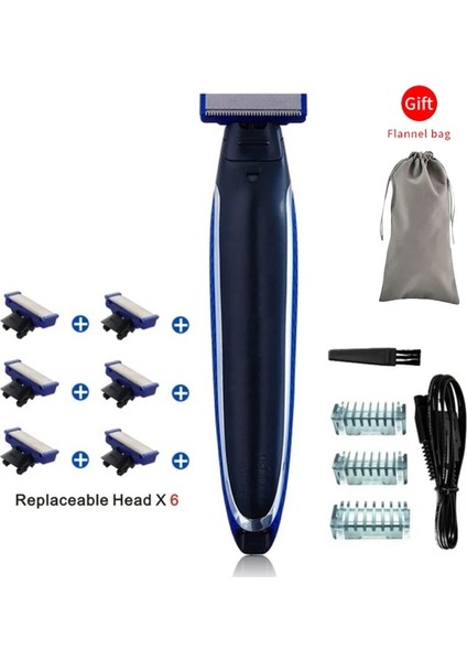 Tıraş Başlığı x 3 Stili USB Şarj Edilebilir Erkekler Tıraş Makinesi Kenarlı Jilet Burun Saç Düzeltici Çok Işlevli Düzeltir Tam Kit Tıraş Makinesi (Yurt Dışından) fiyatları
